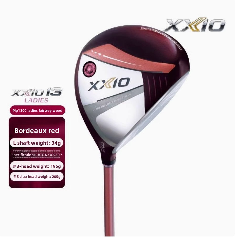 XXIO/XX10 Ladies' Golf Club Set MP1300, New - style High - forgiveness and Long - distance Golf Full - set Clubs。