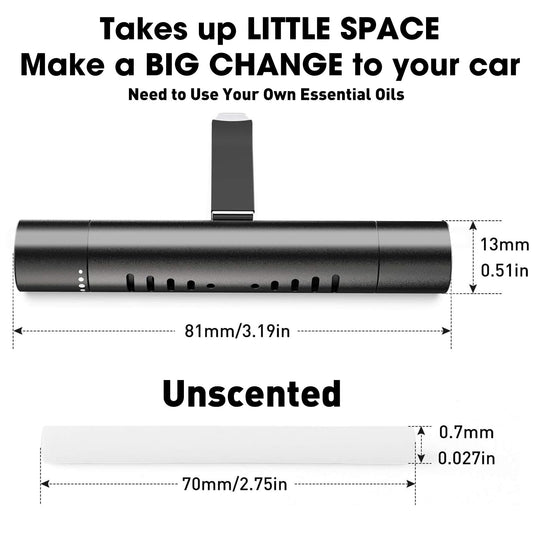 EORRZZY 2 Packs Custom Car Air Freshener Diffuser Vent Clips for Car Decoration Accessories with 12 Refill Sticks for Cars, Office, Kitchen, Bathroom, Pet Houses