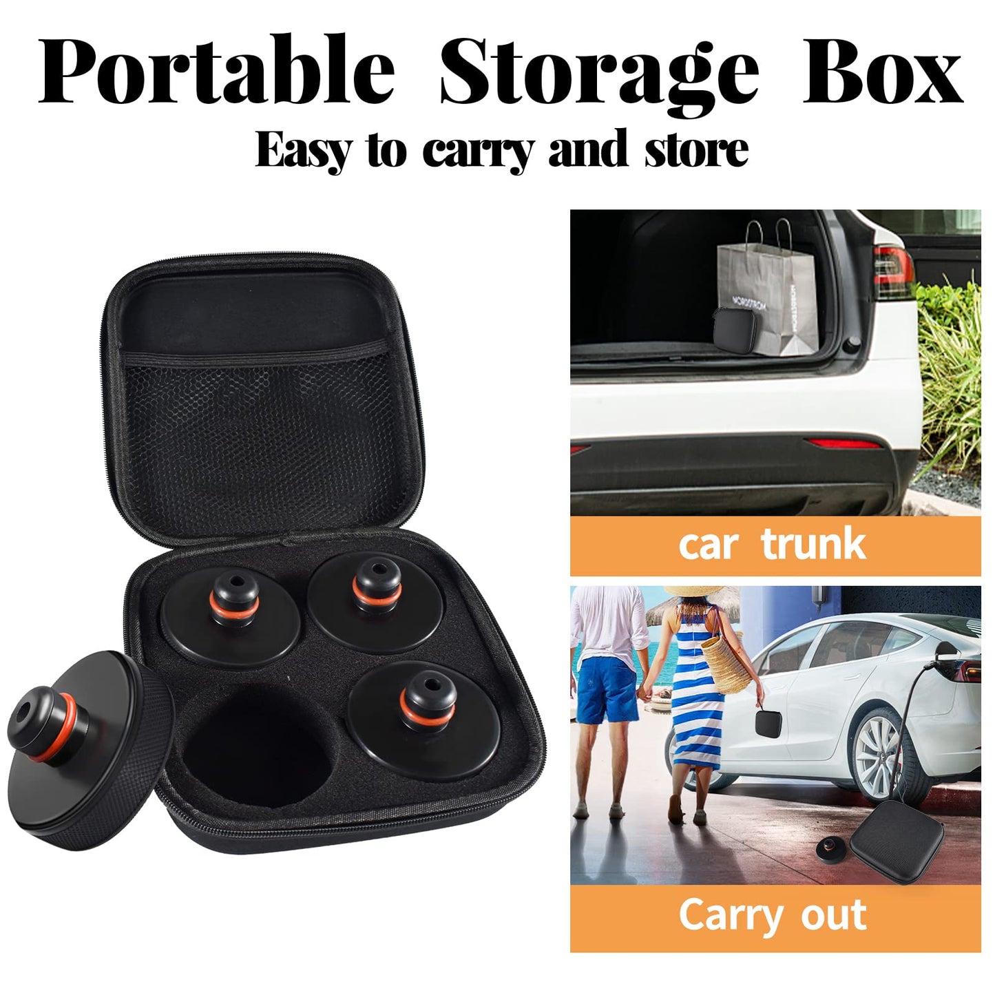 Chirano Lifting Jack Pad for Tesla Model Y with 4680 Battery, Small Size Protrusion, 4 Pucks with Storage Case Visit the Chirano Store