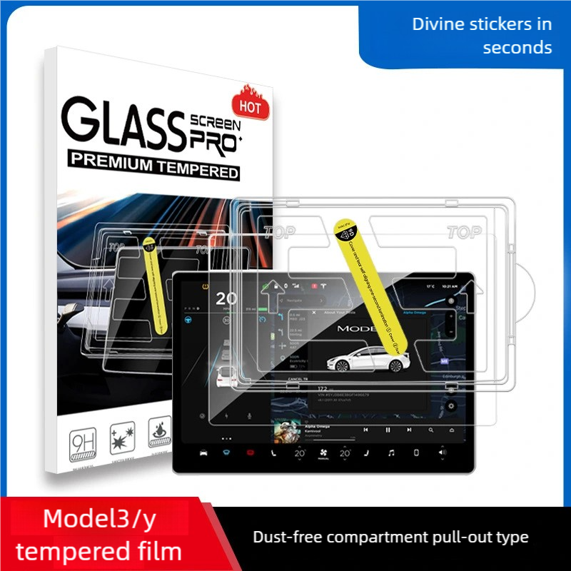 Tempered Glass Screen Protector for 2025 Tesla Model 3/Y Central Control Display