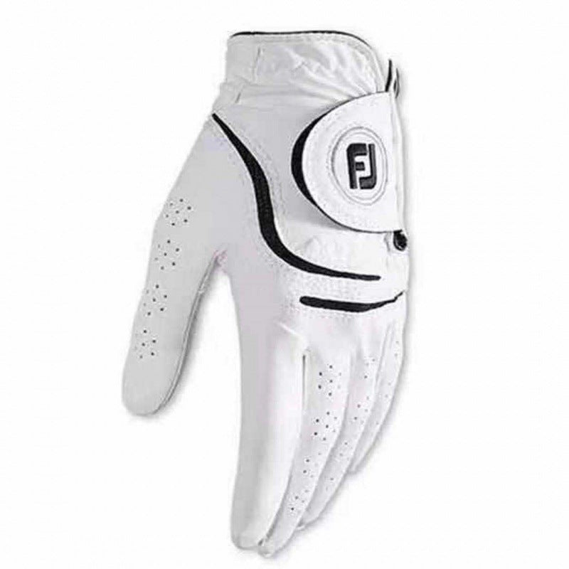 FJ Golf Gloves - Imported Fine Wool, Genuine Leather Gloves for Men & Women, Anti-Slip, Breathable, Wear-Resistant, Available in Single or Pair.