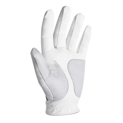 FJ Golf Gloves - Imported Fine Wool, Genuine Leather Gloves for Men & Women, Anti-Slip, Breathable, Wear-Resistant, Available in Single or Pair.