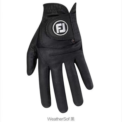 FJ Golf Gloves - Imported Fine Wool, Genuine Leather Gloves for Men & Women, Anti-Slip, Breathable, Wear-Resistant, Available in Single or Pair.