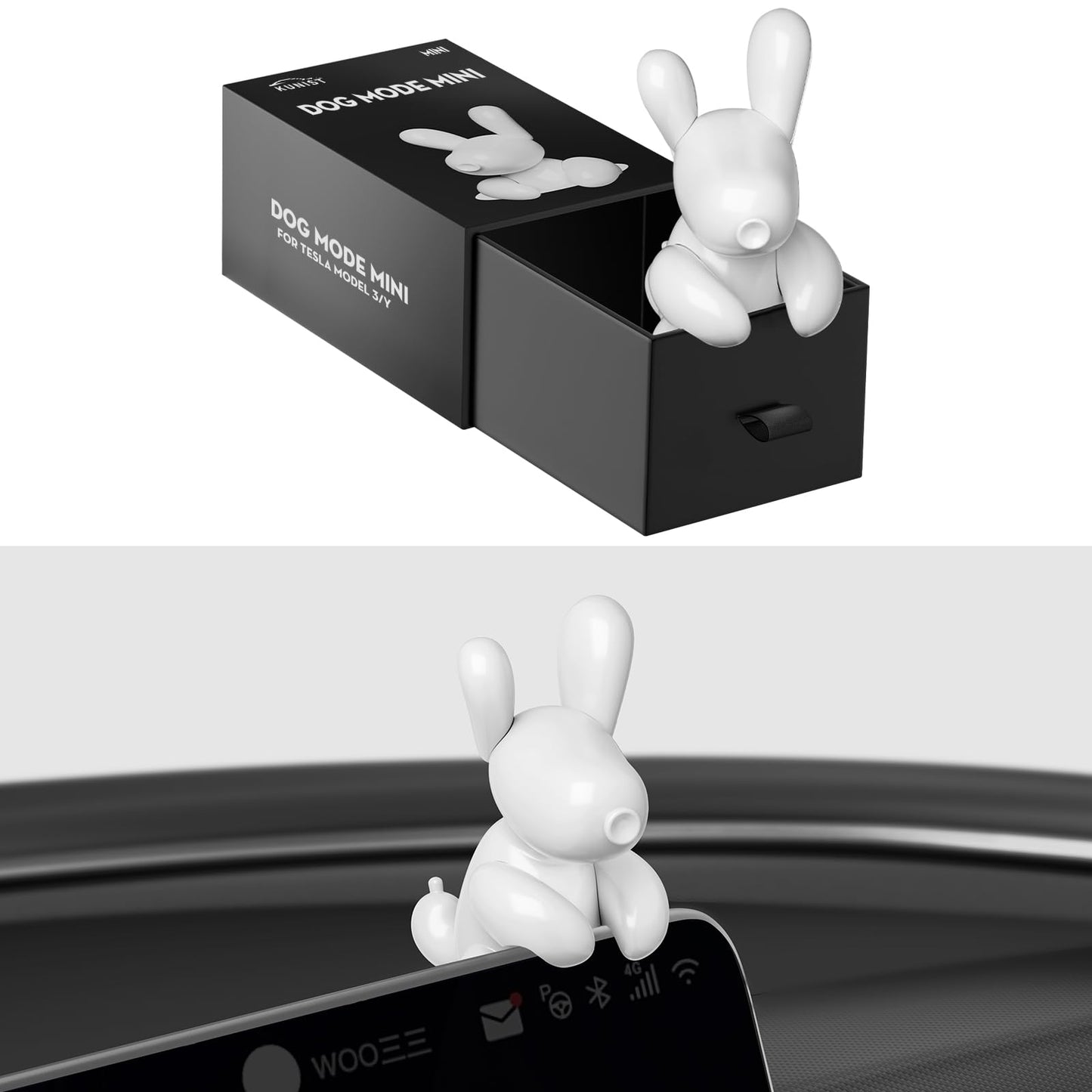 for Tesla Model Y 2026 Dog Mode Mini Screen Decoration Ornament Funny Decors Compatible with 2017-2026 Tesla Model 3 and New Model Y Juniper Interior Accessories (Gift Box)