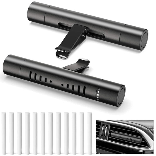 EORRZZY 2 Packs Custom Car Air Freshener Diffuser Vent Clips for Car Decoration Accessories with 12 Refill Sticks for Cars, Office, Kitchen, Bathroom, Pet Houses