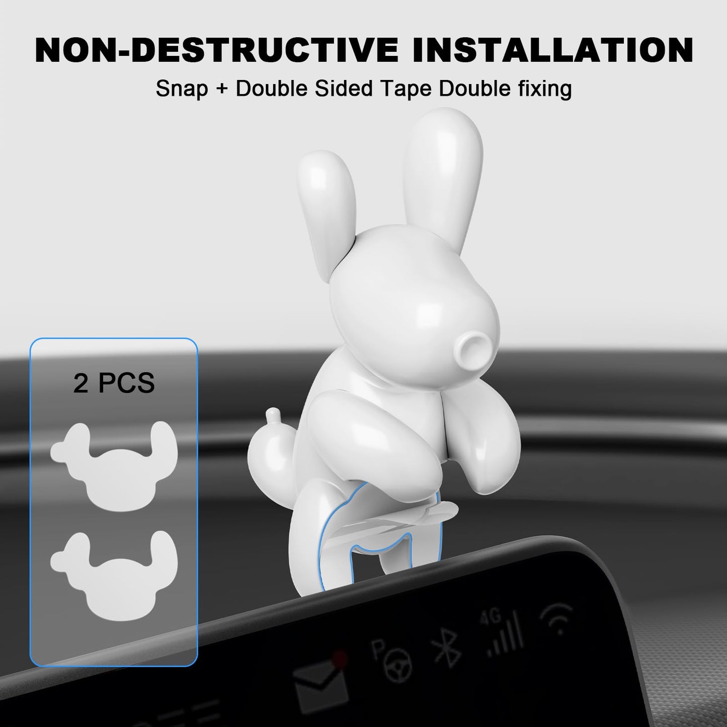 for Tesla Model Y 2026 Dog Mode Mini Screen Decoration Ornament Funny Decors Compatible with 2017-2026 Tesla Model 3 and New Model Y Juniper Interior Accessories (Gift Box)