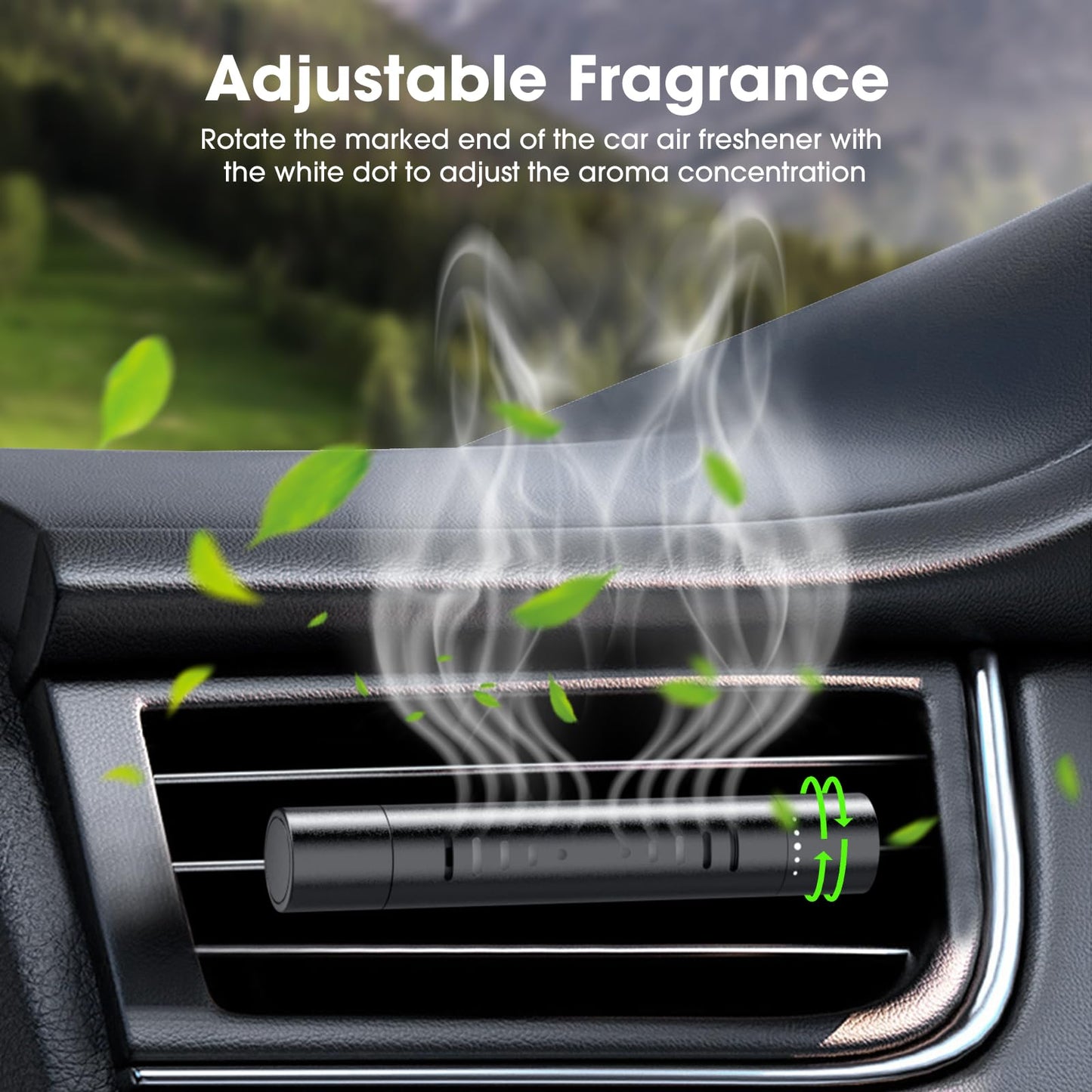 EORRZZY 2 Packs Custom Car Air Freshener Diffuser Vent Clips for Car Decoration Accessories with 12 Refill Sticks for Cars, Office, Kitchen, Bathroom, Pet Houses