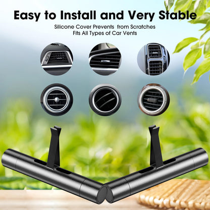 EORRZZY 2 Packs Custom Car Air Freshener Diffuser Vent Clips for Car Decoration Accessories with 12 Refill Sticks for Cars, Office, Kitchen, Bathroom, Pet Houses