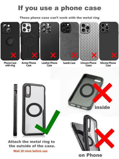 Upgraded 360° Nano Gel Vacuum Magnetic Phone Holder, Car Phone Holder for Magsafe[108+LBS Strongest Suction & 3000gf Strongest Magnetic], Suction Cup Phone Mount for Car/for iPhone 16 Pro Max