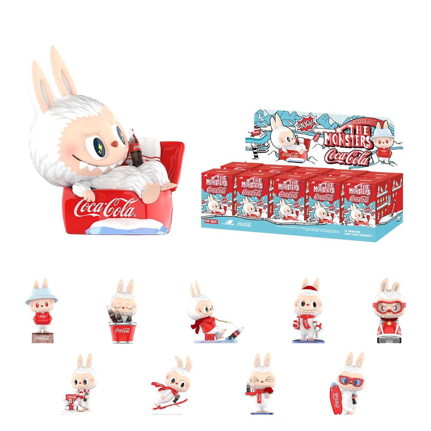 POP MART The Monsters Coca-Cola Series, Blind Box Figures, Random Design Action Figures Collectible Toys Home Decorations, Holiday Birthday Gifts, Single Box