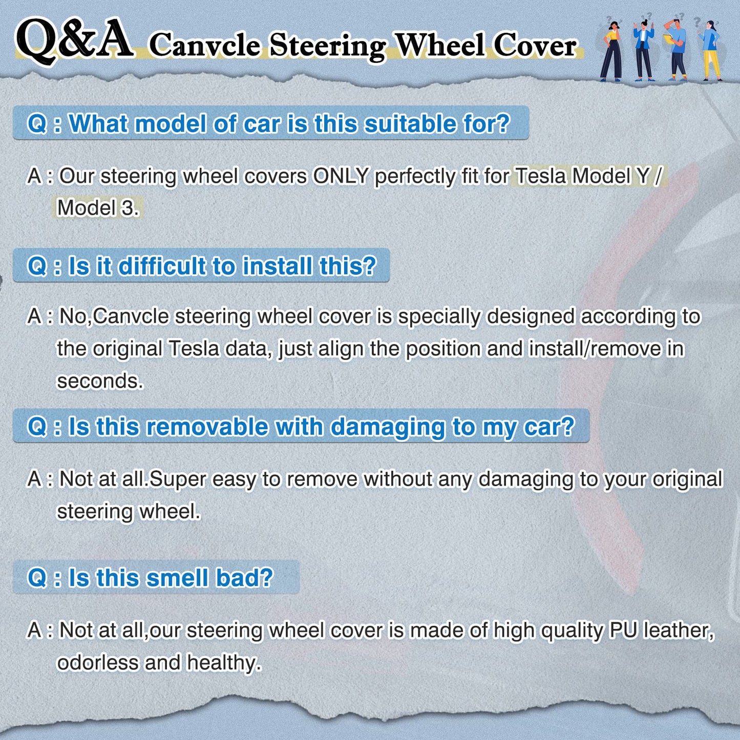 Steering Wheel Cover for Telsa Model 3/Y 2016-2025 2026 Highland/Juniper Accessories Carbon Fiber Steering Wheel Cover Protector Non-Slip, Comfortable, Breathable, Model 3/Y Accessories, White