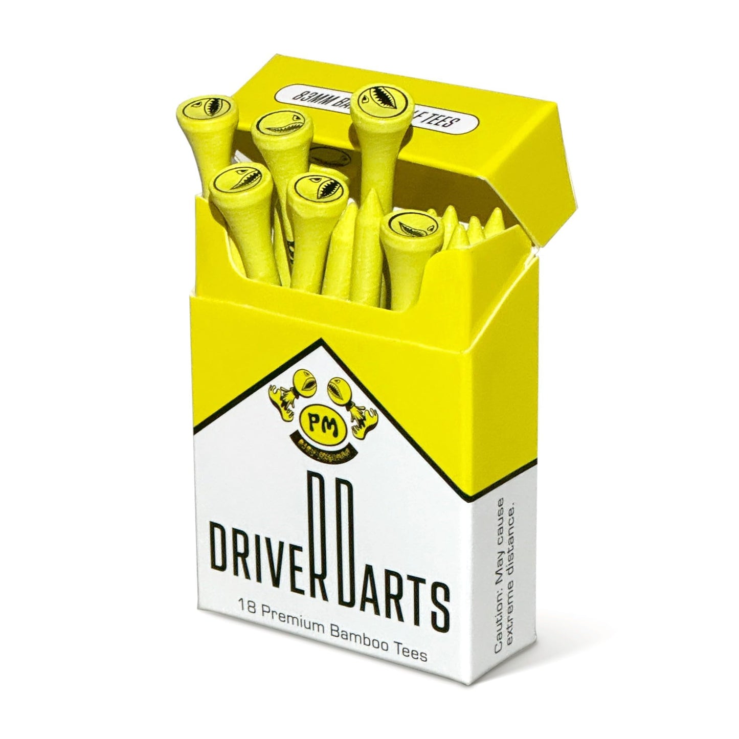 Driver Darts by P*ss Missile, Premium Bamboo Golf Tees | 18 Count, 83mm (3.25")